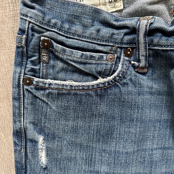 Abercrombie & Fitch Low Rise Slim Boot Button Fly Distressed Jeans Men's 28x30 - Picture 11 of 15